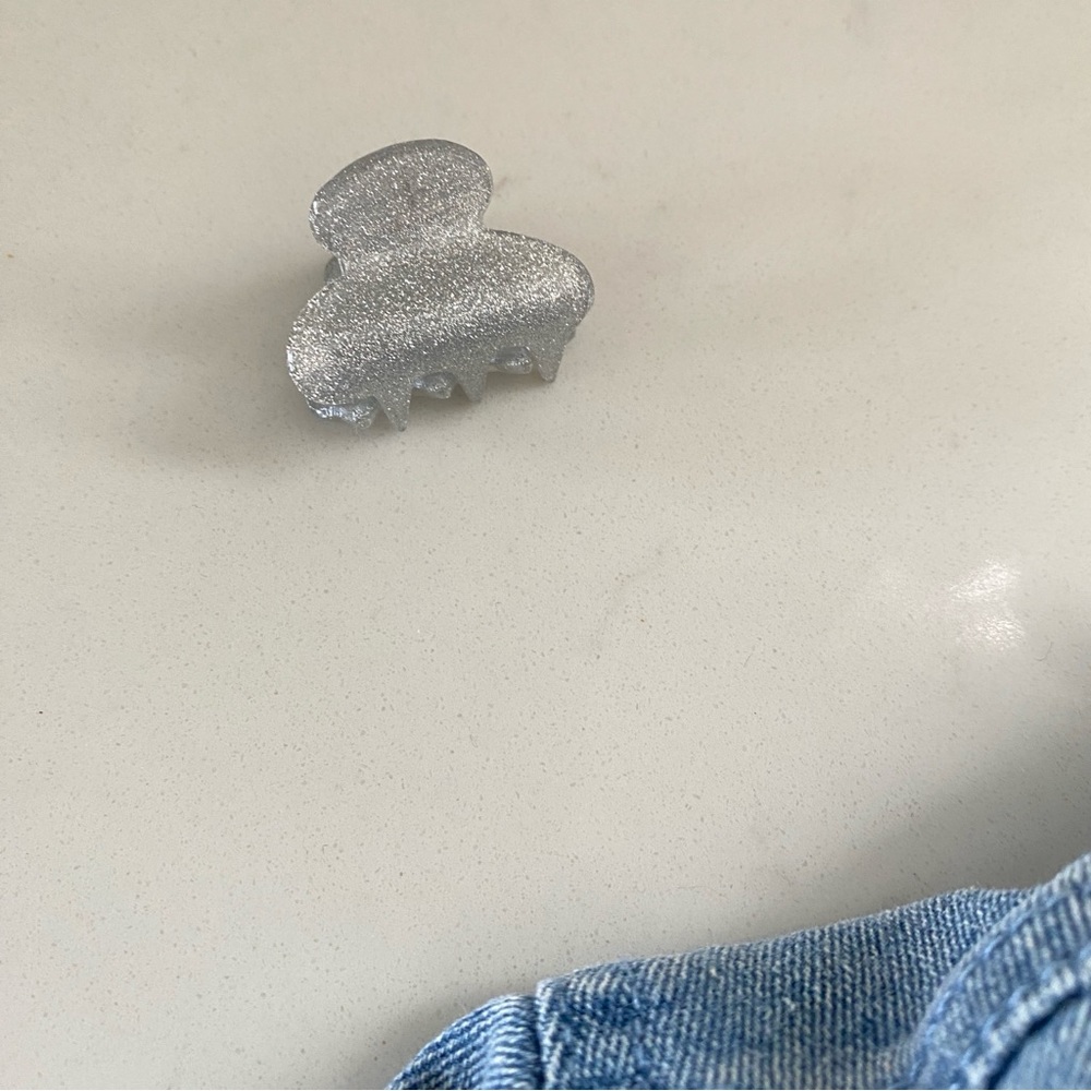 Baby Sara Toddler Jean Jacket Sequins Black, Gold & Silver Stars Size 2T - Picture 10 of 11